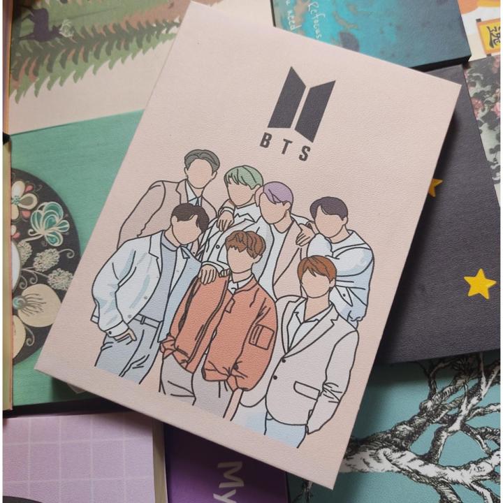 7 member BTS Notebook (120 pages, 7.5"/5.5" size)