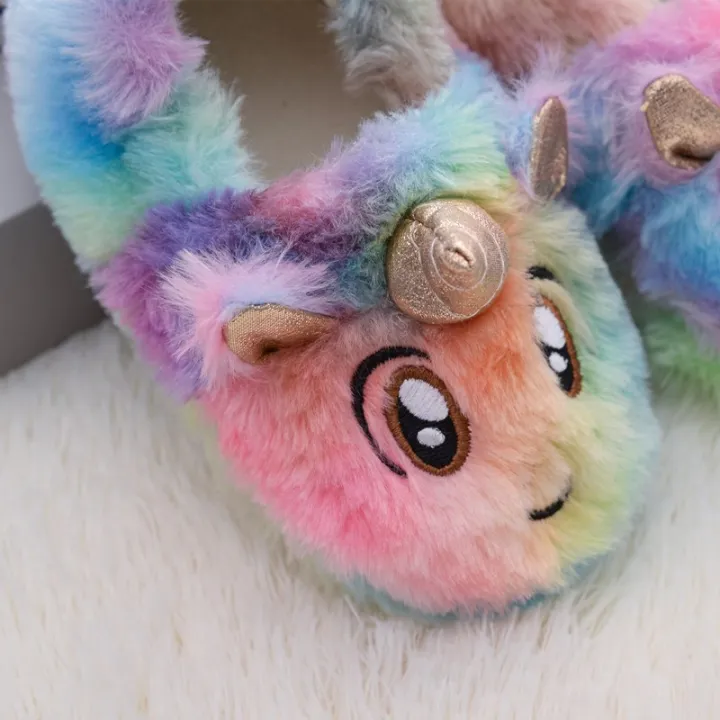 Winter%20Unicorn%20Slippers%20Kids%20Toddler%20Girl%20Flip%20Flop%20Baby%20Boys%20Fur%20Slides%20Cotton%20Indoor%20Shoes%20Warm%20Fluffy%20House%20Children%20Slipper%20-%20Image%204