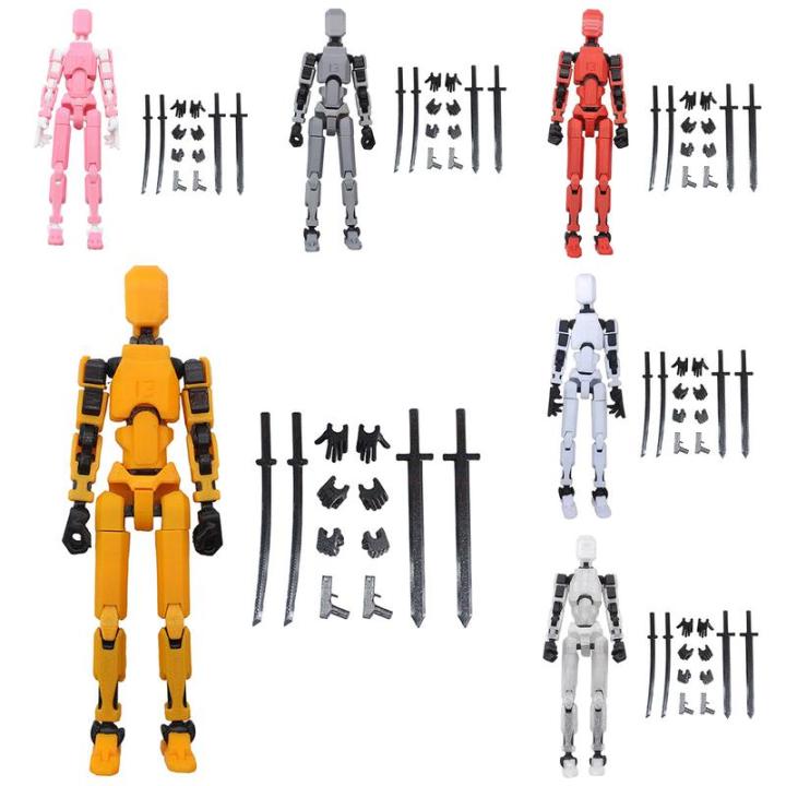 T 13 Action Figure Movable Joints 3D Printed Mannequin Toys DIY Assembling Desktop Robot Doll Model Toy For Drawing Photography