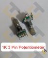 Single Gang Rotary 1K 3 Pin Linear Taper Pot Potentiometer Volume Controller Variable Resistor 1K Ohm. 