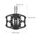 Double-sided Clip Pedals MTB Pedals Cycling Pedals with Cleats Replacement For SPD Mountain Bicycle Pedal System.