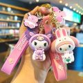 New Sanrio Keychain Kuromi My Melody hug Bag Pendant Cinnamoroll Car Keyring Cute Cartoon Sanrio Accessories Kids Toys Gifts. 