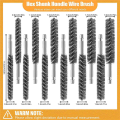 Stainless Steel Bore Brush Stainless Steel Bristles Wire Brush for Power Drill with Hex Shank Handle 24 Pcs. 