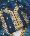 exclusive indian Unstitched Georgette Excellent Embroidery Work, High Quality Three Piece For Women - Dress For Girls.