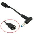 Female 7.4mm x 5.0mm to 4.5mm x3.0mm Male Charger Adapter Power Connector Converter Cable DC Jack for Dell Charge Hp. 