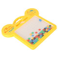 Magnetic Doodle Board, Reusable Magnetic Dots Drawing Board Educational with Magnetic Pen 12 Double Sided Insert Card for 3 Years Old and Above for Gifts. 