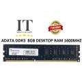 ADATA 8GB DDR3 1600 MHZ DESKTOP RAM, SDRAM PC3-12800 1600MHz 240-pin Memory For Dasktop With ( 2 Years Warranty). 