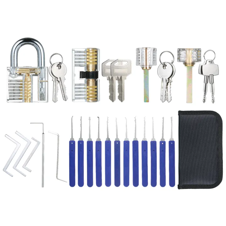 17%20PCS%20Lock%20Picking%20Set%20with%20Storage%20Bag%20+%204%20PCS%20Visible%20Practice%20Lock%20Set%20Transparent%20Padlock%20Training%20Locksmith%20Tools%20Lockpicking%20Set%20for%20Beginners%20Professionals%20Kids%20-%20Image%202