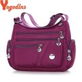 Yogodlns Oxford Waterproof Shoulder Bag Women Casual Crossbody Bag Multifunction Shopping Handbag Large Capacity Messenger Bag.