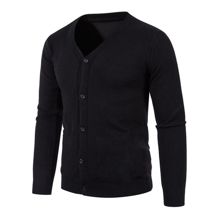 Mens%20Casual%20Button%20Solid%20V%20Neck%20Slim%20Fit%20Warm%20Sweater%20Cardigan%20Coat%20Men%20Sweeter%20Cotton%20Sweater%20Medium%20Cardigan%20-%20Image%202