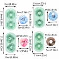 Non-Stick 2-Cavity Doughnut Baking Mold DIY Silicone Silicone Baking Pan Cake Mold Muffins.
