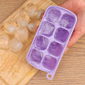 8 Compartments 3D Square Ice Cube Tray with Lid Silicone Candy Ice Mold DIY Moulds Ice Ball Maker Kitchen Tools. 