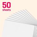 Premify 50Pcs Blank White Cards, 300GSM 50 Sheets A4 Size Cardstock Premium Thick Paper Printer Arts Craft Card. 