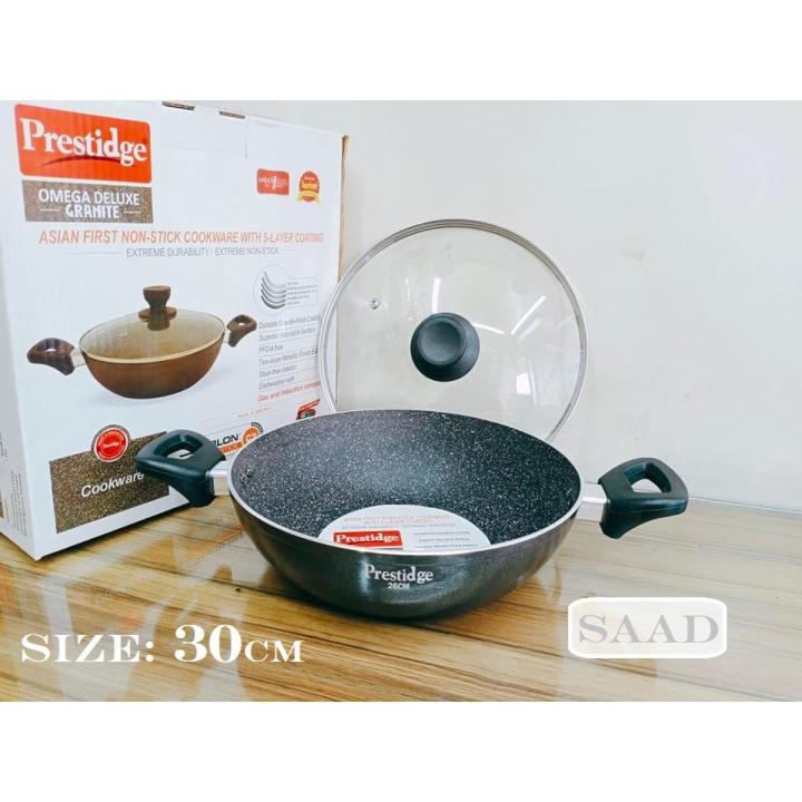 Induction Bottom 30cm Prestidge Korai With Lid Prestidge Deluxe  Granite Casserole With Lid And Induction Bottom Fry  - Main Image