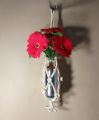 Handmade 'Gapha Phula' Jute Plant Rope Hanger/Gapha Phula Chika For Home Indoor Outdoor -1 Piece Height ± 54 cm or 21.259 inch Chika. 