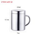 Double Wall Stainless Steel Coffee Mug with lid Portable Cup Travel Tumbler Coffee Jug Milk Tea Cups Double Office Water Mugs. 