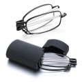 Hot Fashion MINI Design Reading Glasses Men Women Folding Small Glasses Frame Black Metal Glasses With Original Box Portable. 