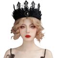 Goth Witch Headpiece Goth Headband Black Queen Tiaras baroque Black Queen Gothi Halloween. 