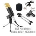 BM-100FX USB Powered Condenser Studio Recording Microphone with Noise Cancel and Echo Effect Complete Package Price Mic Condenser Microphone For Studio Recording or Youtuber.