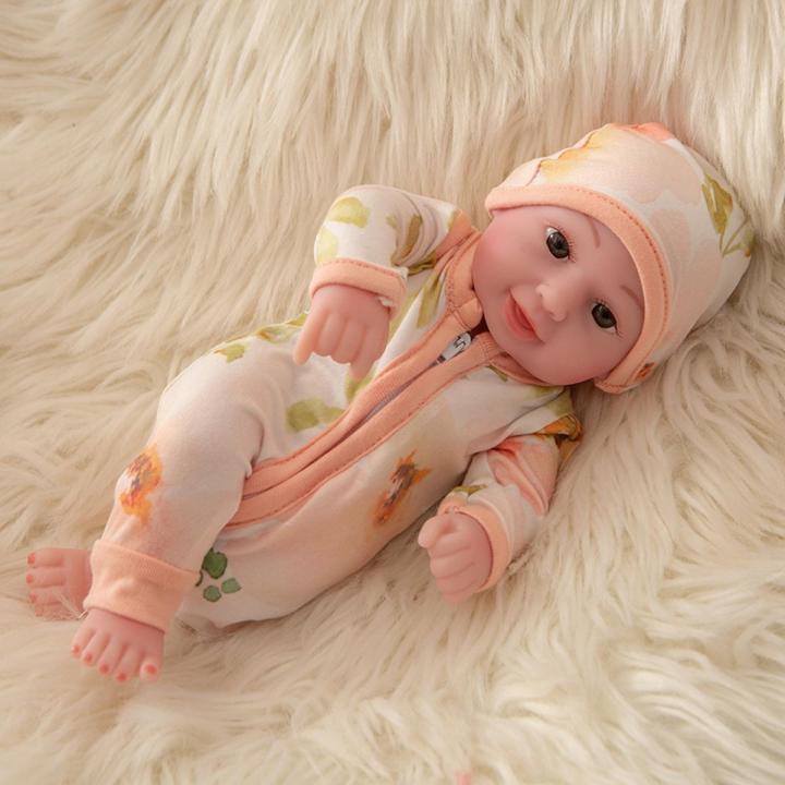 Yfashion 10 Inch ulation Doll Durable Vinyl Reborn Doll Baby oy Height:Closed-eye irl