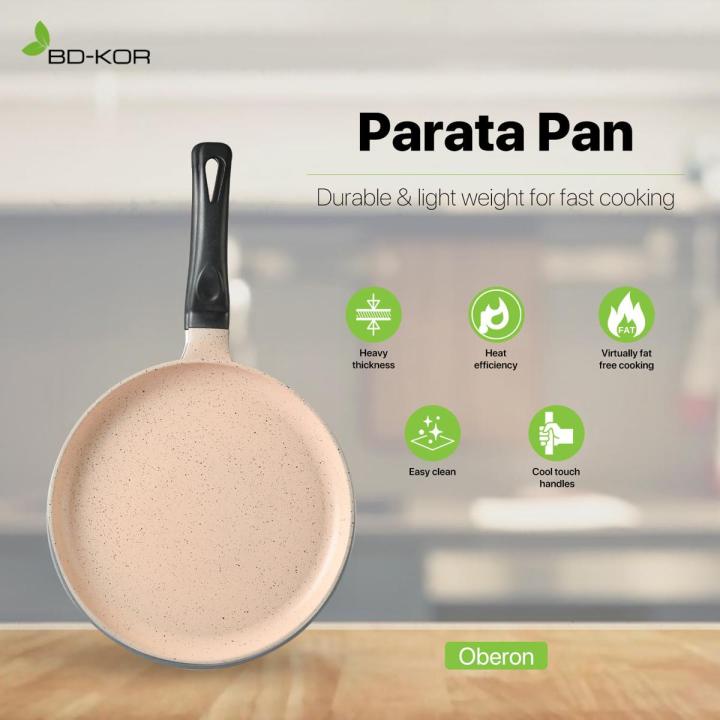 BD-KOR DOSA/ PARATHA PAN (28 CM) Non-Stick Premium Marble Coating