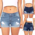 2024 Fashion Loose Hole Jeans Shorts With Pockets Cool Women Street Denim Booty Shorts New Summer Women's Denim Shorts Casual.