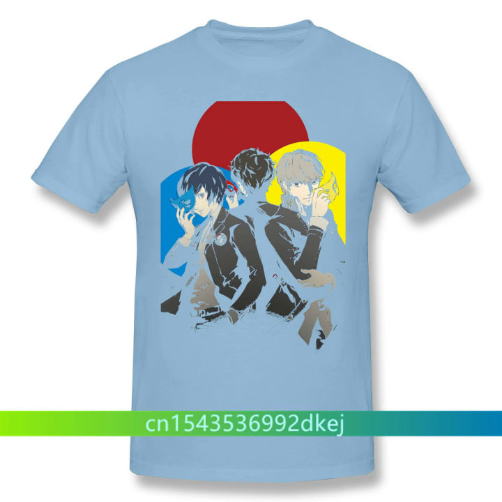 Men%20Shin%20Megami%20Tensei%20Funny%20Anime%20Black%20T-Shirt%20Persona%20Protagonists%20With%20S%20Pure%20Cotton%20Tees%20Harajuku%20Daily%20life%20-%20Image%204