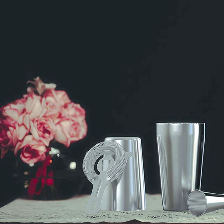 Cocktail%20Shaker%20Set:%20Professional%20Boston%20Shaker,%20Cocktail%20Strainer%20and%20Jigger%20Set.%204%20Piece%20Premium%20Stainless%20Steel%20Bar%20Supplies%20for%20Awesome%20Cocktail%20Mixing%20Experience%20-%20Image%208