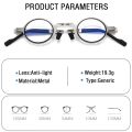 Portable Folding reading glasses for men Metal Round Square Anti Blue Light Eyeglasses men Presbyopia gafas with diopters plus.