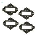 3x4x Home Cabinet Drawer Frame Label Tag File Name Card Holder Antique Bronze. 