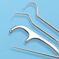 Portable Stainless Steel Tooth Pick Sticks with Key Ring(4 pcs set).