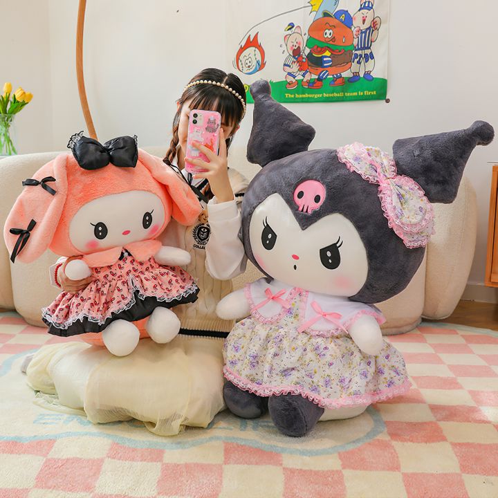 60cm%20Cartoon%20Sanrio%20Kuromi%20My%20Melody%20Plush%20Toy%20Kawaii%20Banquet%20Skirt%20Plush%20Soft%20Stuffed%20Doll%20Cute%20Big%20Size%20Pillow%20Birthday%20Gift%20-%20Image%203