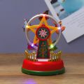 Xmas Glowing Music Carousel Ferris Wheel Christmas Gifts Christmas Eve Gifts Christmas Ornaments Home Decoration Gifts B. 