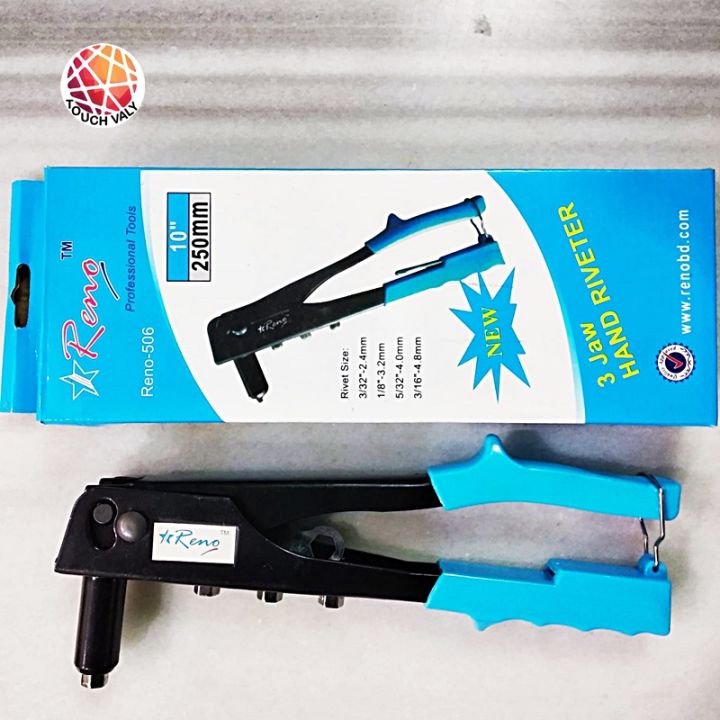 Hand Riveter`3 Jaw, Rivet 10 inches 250mm Heavy Duty industrial Riveter RENO-506 brand same as picture