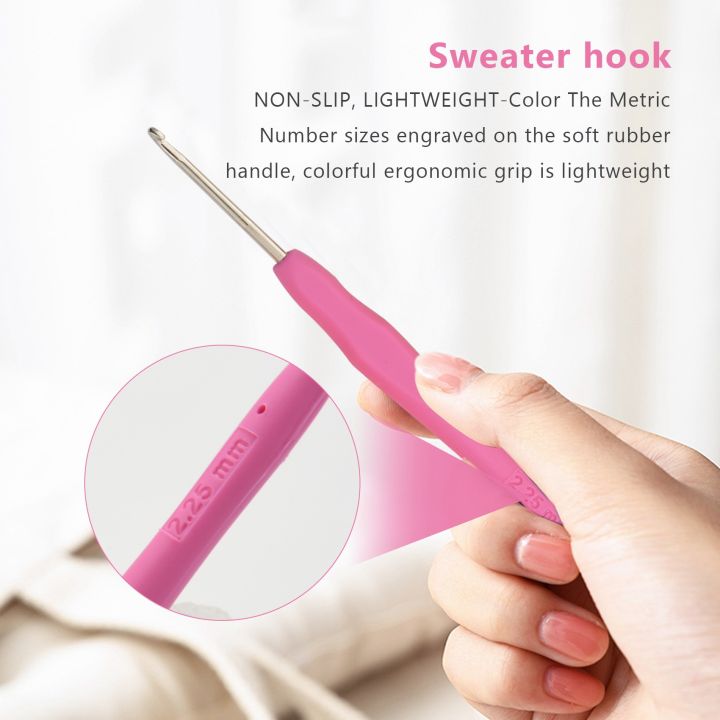 10Pcs%20Small%20Size%20Lace%20Crochet%20Hooks%20(0.5-2.75mm),%20Ergonomic%20Crochet%20Hooks%20Set%20with%20Soft%20Grip%20Handle%20for%20Thread%20-%20Image%203