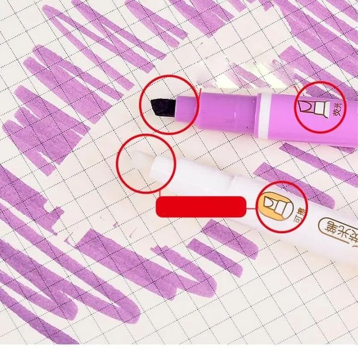 Erasable%20Highlighters%20Assorted%20Colors%20Light%20Pastel%20Highlighters%2012colors%20Double-end%20Erasable%20Highlighter%20Pastel%20Liquid%20Markers%20-%20Image%202