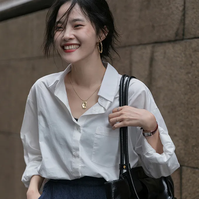 Spring%20White%20Shirt%20Female%20Student%20Inner%20Wear%20Outer%20Wear%20All-Match%20Bandage%20Dress%20Long-Sleeved%20Shirt%20Top%20Female%20Western%20Style%202022%20New%20-%20Image%205