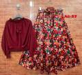 Fashionable & Stylish design dubai cheery floral pant tops 2 piece For Girls/Women.. 