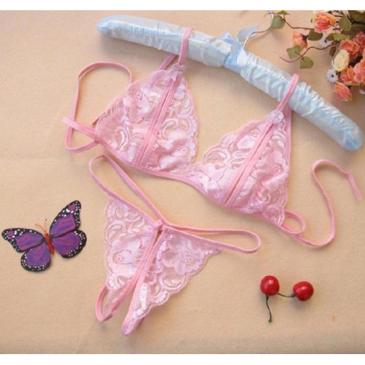 Young Beauty Sexy Lingerie Women Underwear Babydoll Sleepwear Bra + G-string Set Babydoll Bikini Set Non-Padded Bra & Panty Nightwear Lingerie
