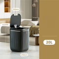 20L Automatic Waterproof Electric Trash Can Automatic Sensor Garbage Can Waste Kitchen Bathroom Toilet Garbage Can -White.