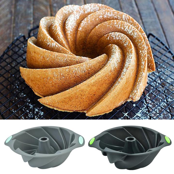 Pastry Cake Mold Food Grade Bundt Cake Pan Spiral Mousse Mold