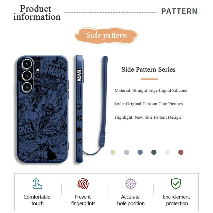 Marvel%20Logo%20Avengers%20Phone%20Case%20for%20Samsung%20Galaxy%20S24%20Ultra%20S20%20FE%20S22%20Plus%20S23%20Ultra%205G%20S21%20Luxury%20Square%20Liquid%20Cover%20-%20Image%204