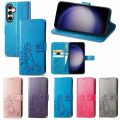 （COD)Four-leaf Clasp Embossed Buckle Leather Phone Case For Samsung Galaxy A25 5G/Samsung Galaxy S23 FE 5G/Samsung Galaxy A15. 