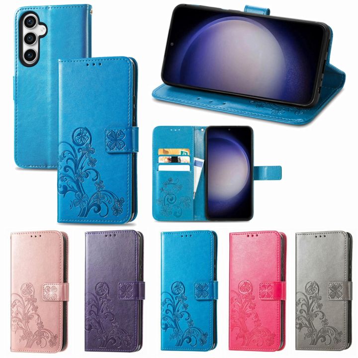%EF%BC%88COD)Four-leaf%20Clasp%20Embossed%20Buckle%20Leather%20Phone%20Case%20For%20Samsung%20Galaxy%20A25%205G/Samsung%20Galaxy%20S23%20FE%205G/Samsung%20Galaxy%20A15%20-%20Image%205