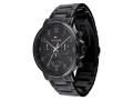 TOMMY HILFIGER 1710383 Black Stainless Steel Chronograph Watch For Men - Black. 
