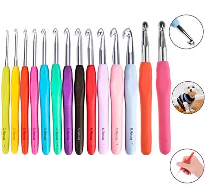 1pcs%20Crochet%20Hook%20Mix%20Size%202.5mm%20to%205.0%20mm%20Soft%20Handle%20Knitting%20Hooks%20Needles%20DIY%20Craft%20Yarn%20Sewing%20Needle%20-%20Image%203