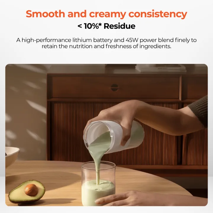 Xiaomi%20Mijia%20Portable%20Juicer%20Cup%202%20Blender%20300mL%20Rechargeable%20Mini%20Smoothie%20Maker%20USB%20Portable%20Blender%20Ice%20Crusher%206%20Months%20Warranty%20-%20Image%206