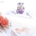 3D Greeting Card Paper Card for Valentines Day Mother's Day Engagement. 