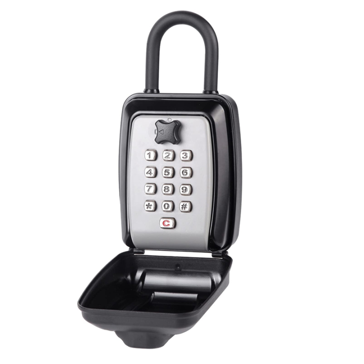 Key Safe -Spacious Resettable 12-Digit Combination Keypad Lock Box,