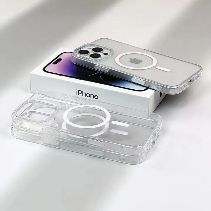 HODON%20Transparent%20Acrylic%20Magnetic%20Camera%20Button%20Protective%20Phone%20Cases%20For%20iPhone%2017%2016%20Pro%20Max%2016Plus%20Magsafe%20Case%20Clear%20Wireless%20Charging%20With%20Touch%20Buttons%20Cover%20-%20Image%204